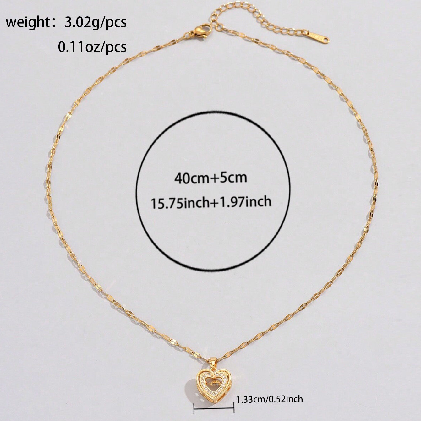 Flying Heart necklace - 18k Gold Plated