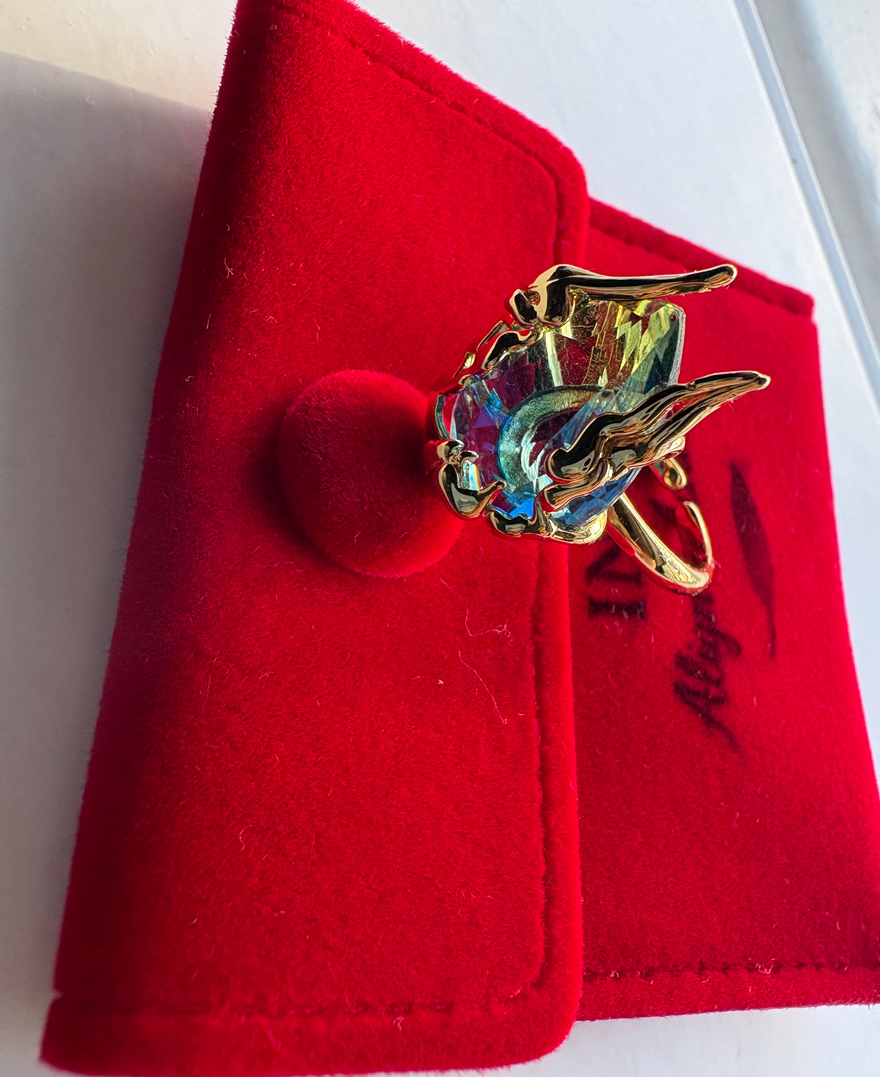 Crystal Fantasy Adjustable Ring – 18K Gold Plated